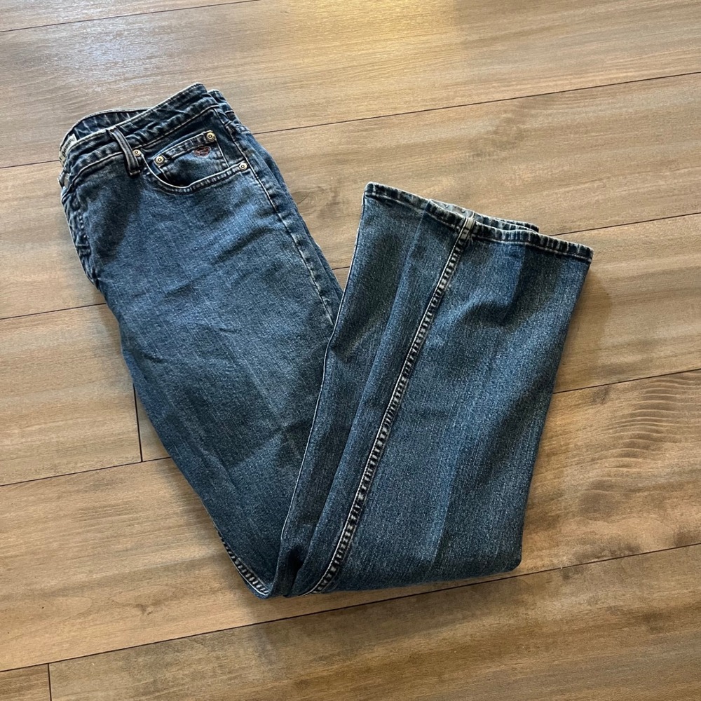 Harley Davidson Womens Size 16 Bootcut Jeans Blue Denim 99010-05VW 02/07 Vintage
